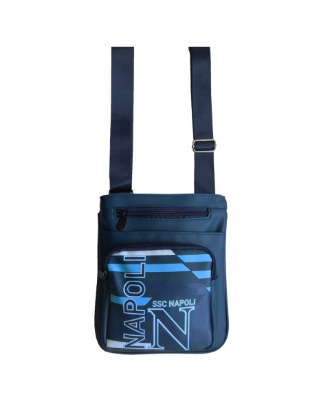 BLUE FAN ZIP BAG WITH SSC NAPLES SHOULDER BAG