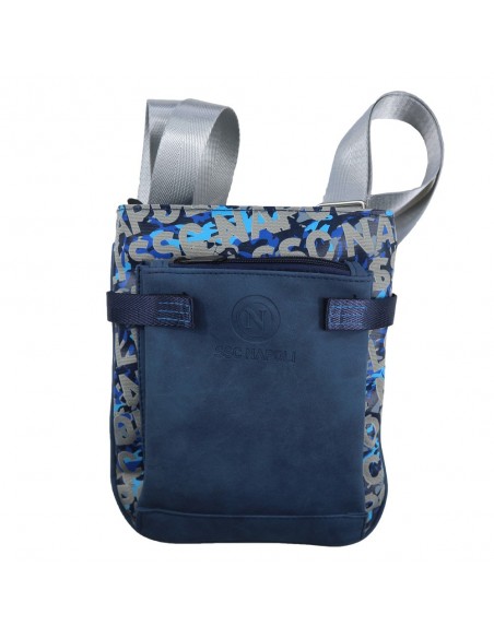 BLUE / GRAY BIG BAG WITH SSC NAPLES SHOULDER BAG