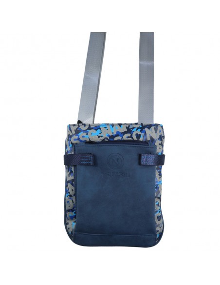 BLUE / GRAY BIG BAG WITH SSC NAPLES SHOULDER BAG