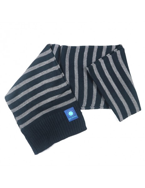 STRIPED WOOL SCARF BLUE/GREY SSC NAPOLI