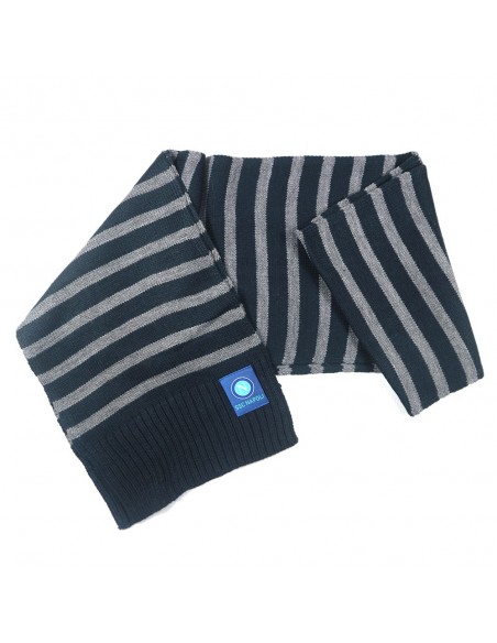 STRIPED WOOL SCARF BLUE/GREY SSC NAPOLI