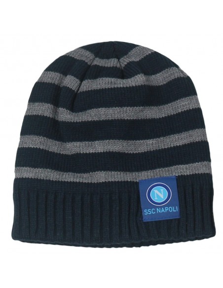 SSC NAPOLI BLUE WOOL WITH GREY STRIPES HAT