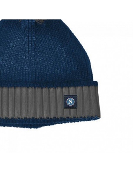 CAPPELLO PON PON FASCIATO BLU E GRIGIO SSC NAPOLI