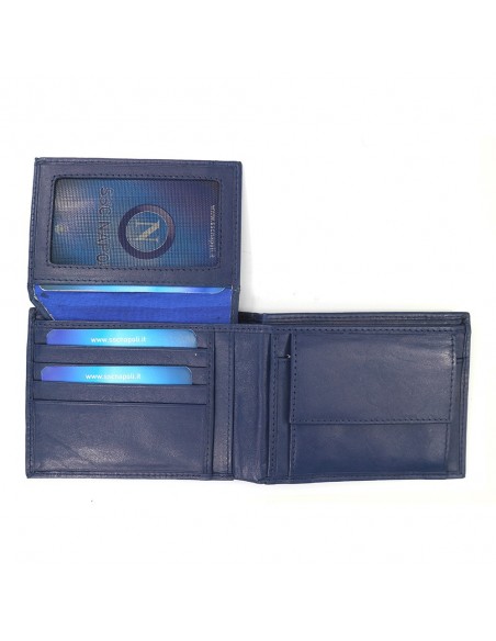 LEATHER BLUE WALLET SSC NAPOLI