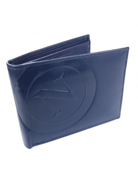 LEATHER BLUE WALLET SSC NAPOLI