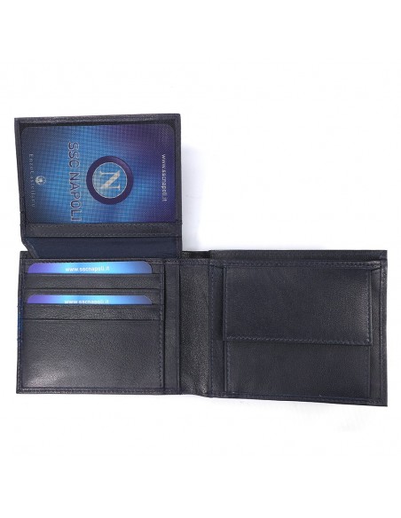 LEATHER BLUE ELEGANCE WALLET SSC NAPOLI