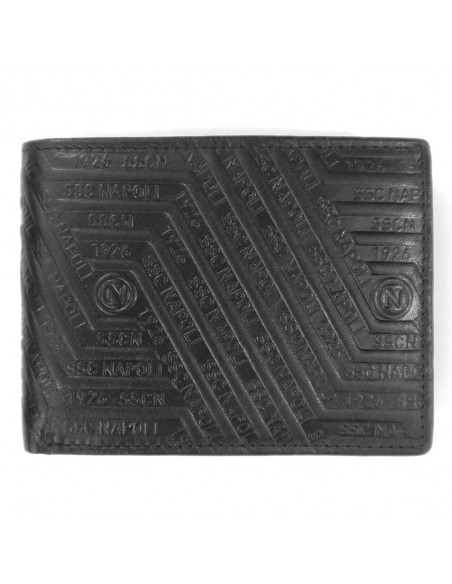 LEATHER BLACK CASUAL WALLET SSC NAPOLI