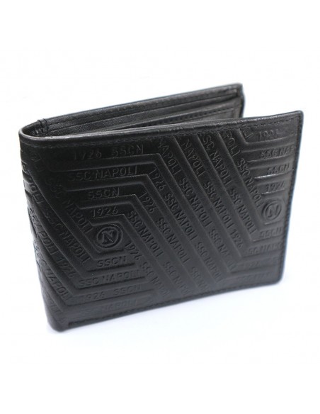 LEATHER BLACK CASUAL WALLET SSC NAPOLI