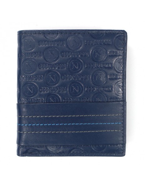 LEATHER BLUE POCKET WALLET SSC NAPOLI