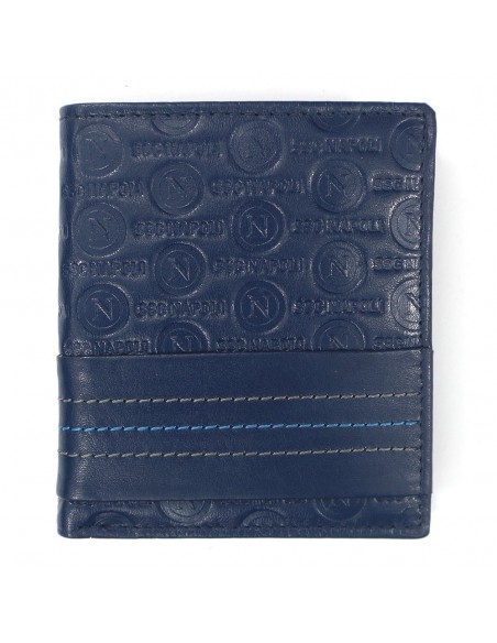 LEATHER BLUE POCKET WALLET SSC NAPOLI