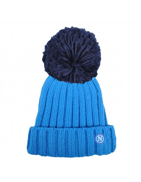 BLUE POM POM HAT 12044