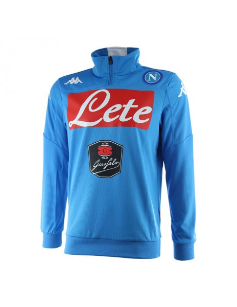 FELPA ALLENAMENTO MEZZA ZIP AZZURRA KAPPA SSC NAPOLI