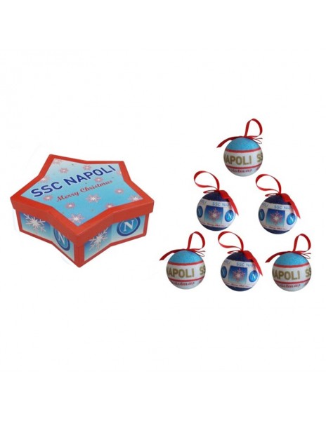 PACK OF 6 CHRISTMAS BALLS SSC NAPOLI