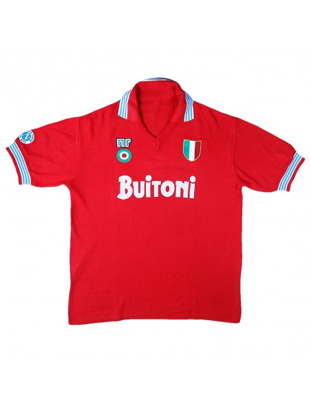 MAGLIA NAPOLI NR ROSSA BUITONI 14 1987/1988