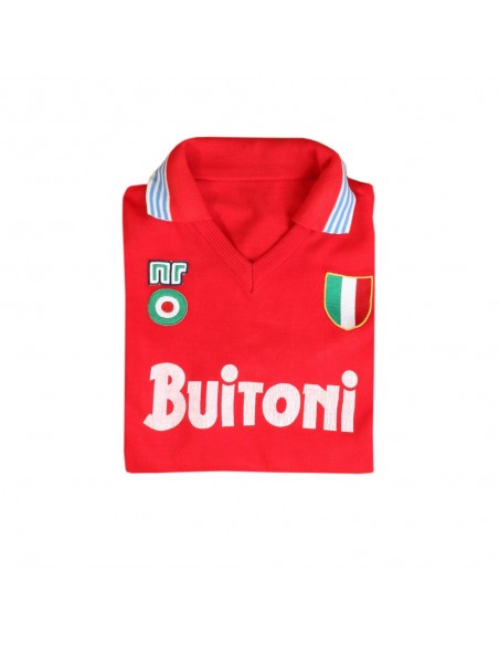 MAGLIA NAPOLI NR ROSSA BUITONI 14 1987/1988