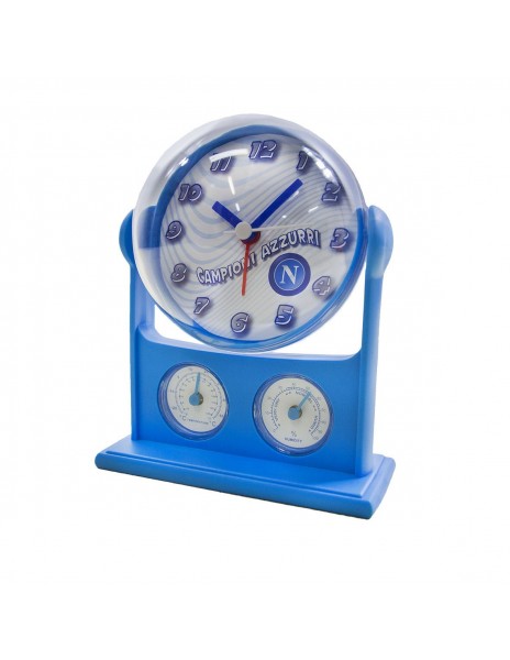 LIGHT BLUE ALARM CLOCK BAROMETER