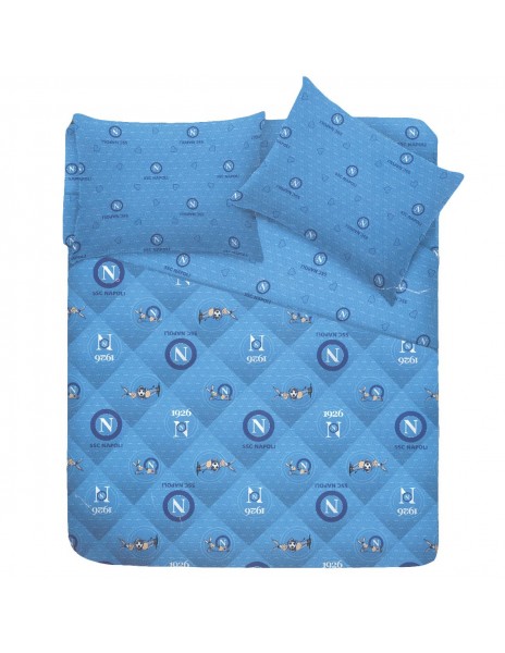 Bedspread  blue with logo 1 bed 1/2