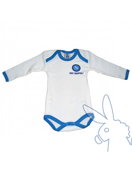 ROMPER SUIT WHITE/BLUE LS