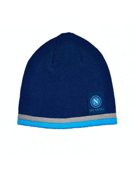 CAPPELLO BLU CON RIGO GRIGIO E AZZURRO SSC NAPOLI