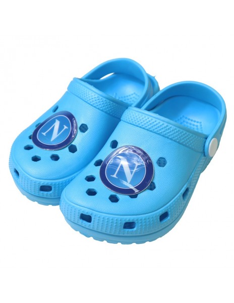 SSC NAPOLI LIGHT BLUE CLOGS KID