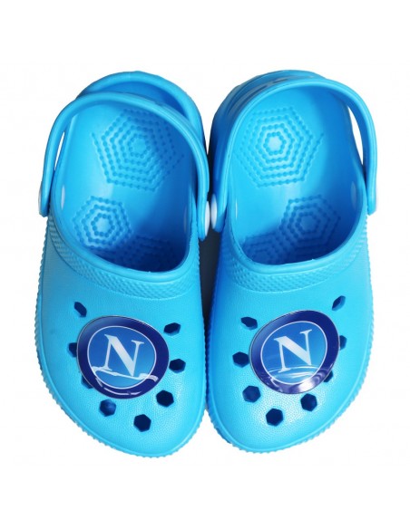 SSC NAPOLI LIGHT BLUE CLOGS KID