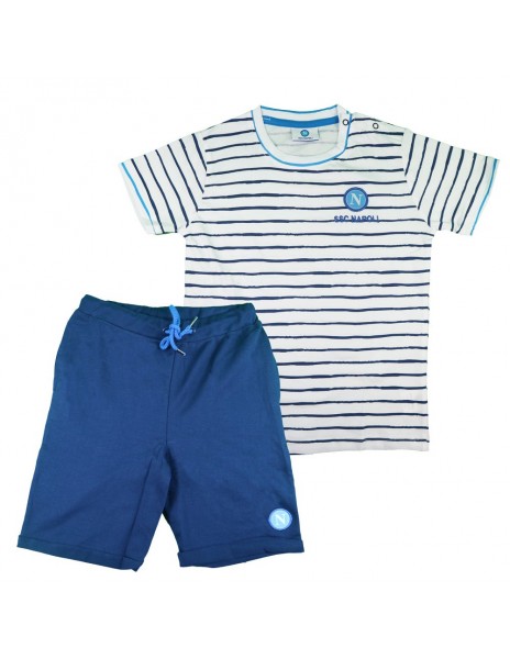 COMPLETINO BLU A RIGHE BAMBINO SSC NAPOLI