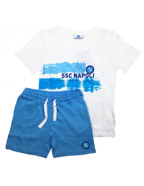 COMPLETO AZZURRO T-SHIRT E PANTALONCINI INFANT SSC NAPOLI