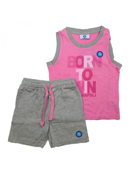 COMPLETO ROSA CANOTTA E PANTALONCINI INFANT SSC NAPOLI