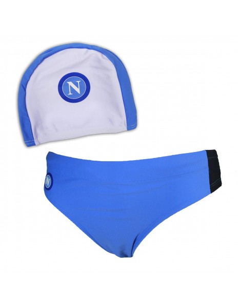 COSTUME LIGHT BLUE / GRAY  AND HEADSET SSC NAPOLI N90180 KID