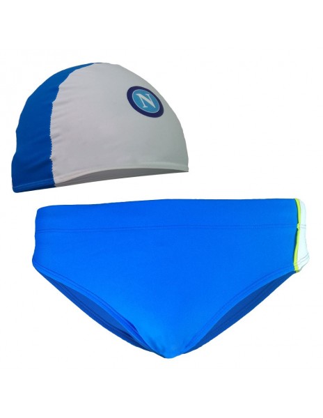 COSTUME AZZURRO A SLIP CON CUFFIA SSC NAPOLI