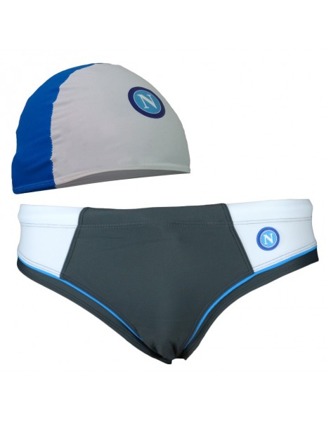 COSTUME CARBONIO SLIP LYCRA CON CUFFIA SSC NAPOLI