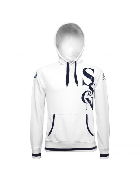 KAPPA SSCN WHITE HOODED SWEATSHIRT