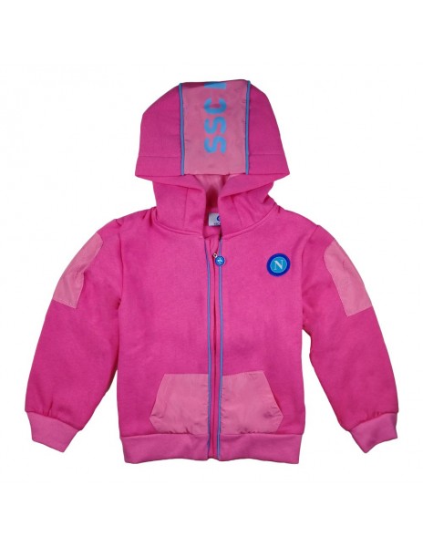 SSC NAPOLI PINK KIDS HOODIE