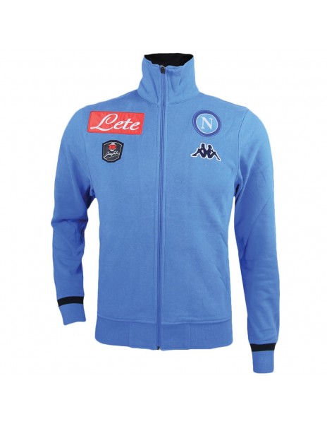 FELPA FULL ZIP AZZURRA KAPPA SSC NAPOLI