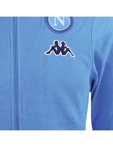 SSC NAPOLI LIGHT BLUE FULL ZIP SWEATSHIRT KAPPA