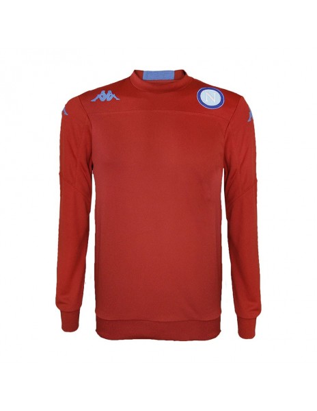 SSC NAPOLI RED CREW NECK KAPPA SWEATSHIRT