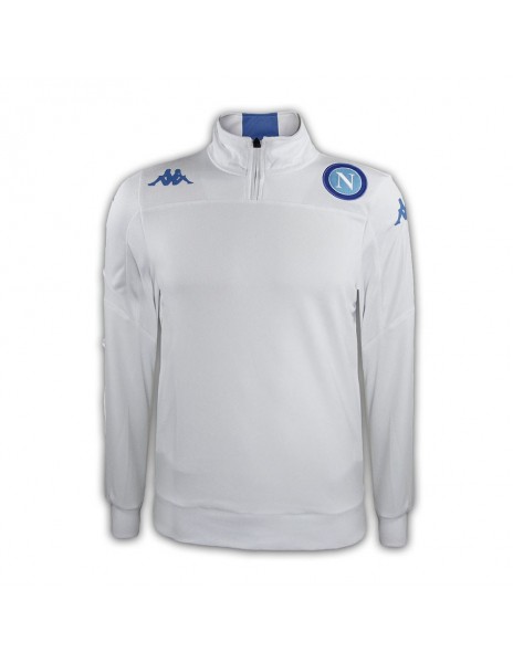 SSC NAPOLI WHITE HALF ZIP KAPPA SWEATSHIRT