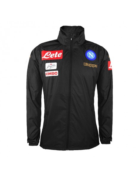 SSC NAPOLI BLACK RAIN JACKET