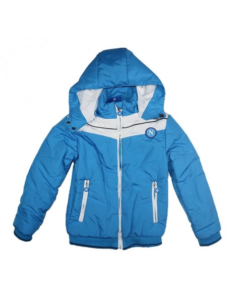 SSC NAPOLI HOODED JACKET LIGHT BLUE FOR KIDS