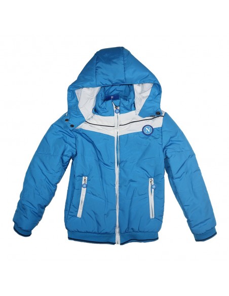 SSC NAPOLI HOODED JACKET LIGHT BLUE FOR KIDS