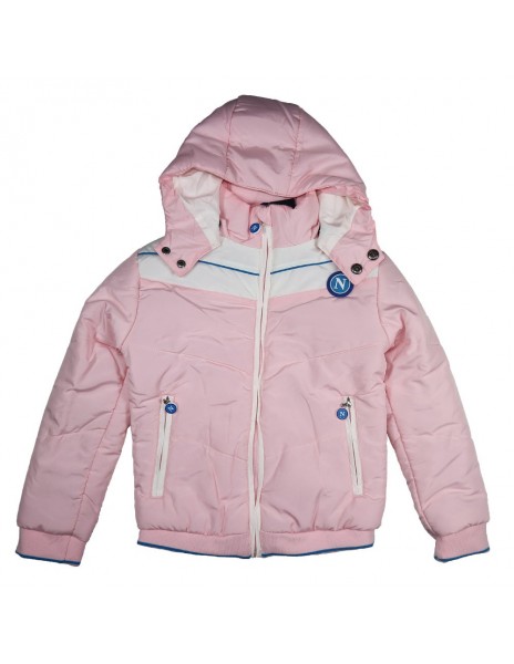 GIACCA CON CAPPUCCIO ROSA BAMBINO SSC NAPOLI