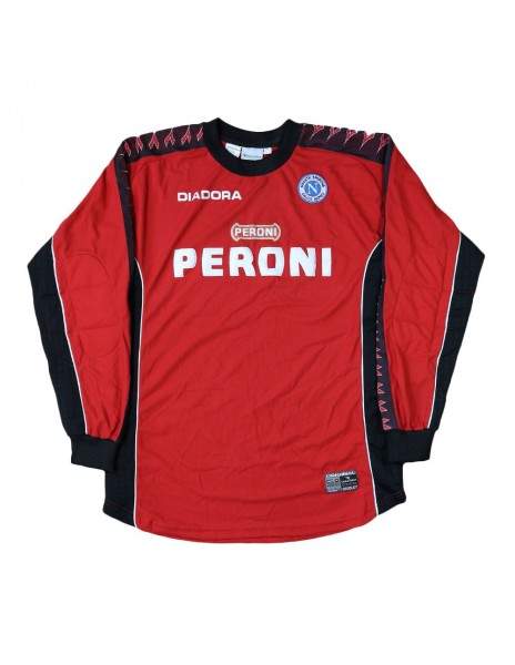 2000/2001 RED DIADORA NAPOLI TRAINING SHIRT LS