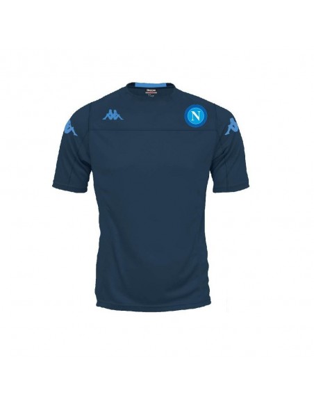 SSC NAPOLI BLUE SLEEVES HALF TECHNICAL SHIRT 2015/2016