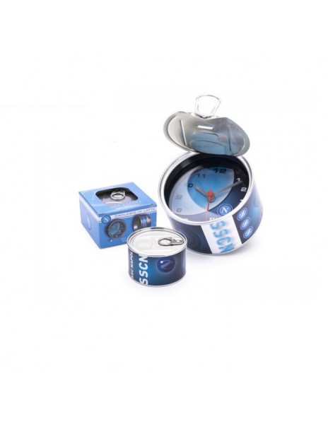 LIGHT BLUE ALARM CLOCK BAROMETER