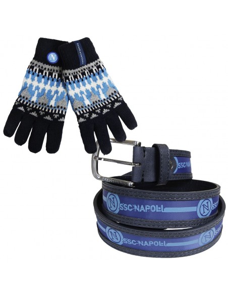 SSC NAPOLI CASTELLANO GLOVES AND BELT BOX