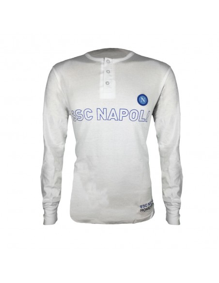 SSC NAPOLI KID PAJAMA WHITE AND LIGHT BLUE