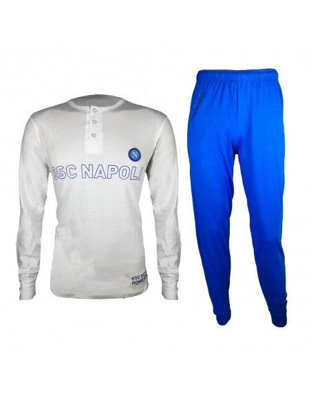 SSC NAPOLI PAJAMA WHITE AND LIGHT BLUE