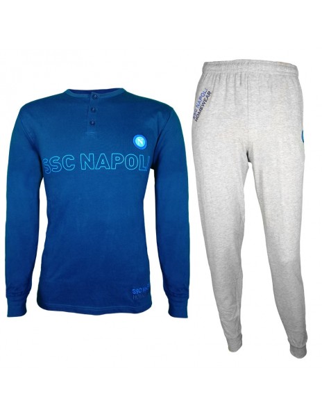 SSC NAPOLI KID PAJAMA  BLUE AND GREY