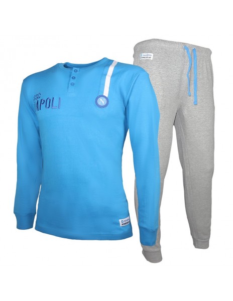 SSC NAPOLI PAJAMA  LIGHT BLUE AND GREY KID