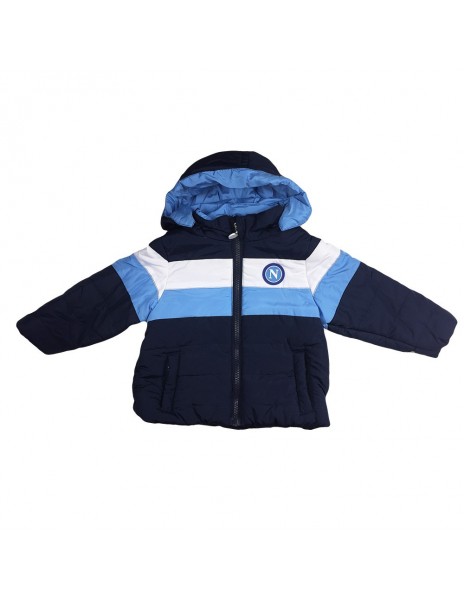 PIUMINO BLU CON CAPPUCCIO NEONATO SSC NAPOLI